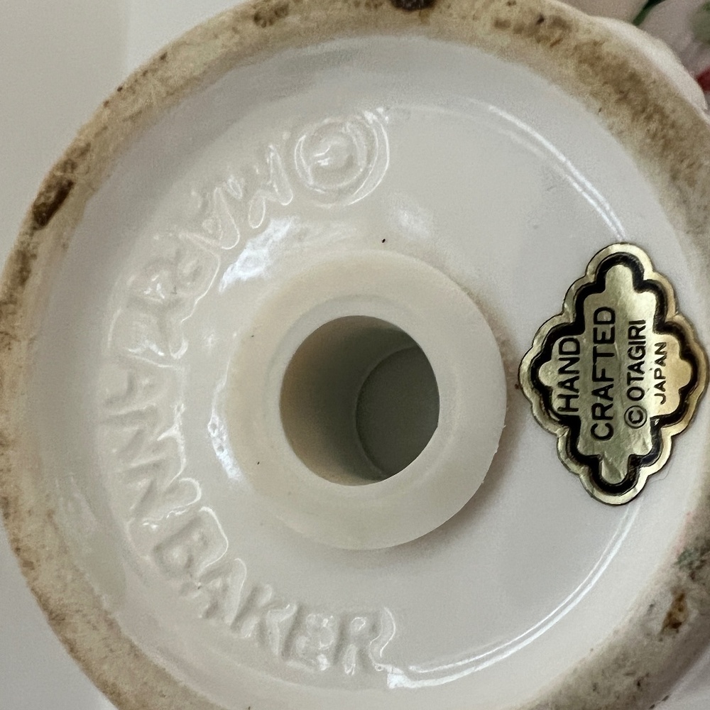 VTG OTAGIRI-MARY ANN BAKER HANDCRAFTED RAISED ROSE FLORAL SALT&PEPPER SE… - Picture 6 of 8
